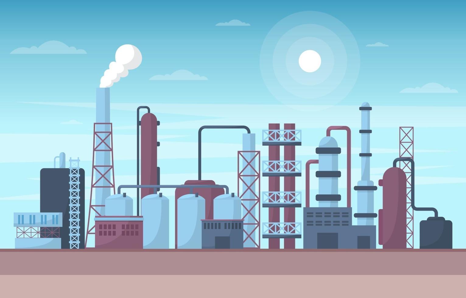 industrial-factory-buildings-flat-illustration-vector
