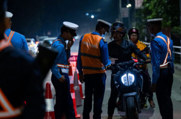 Traffic police checking