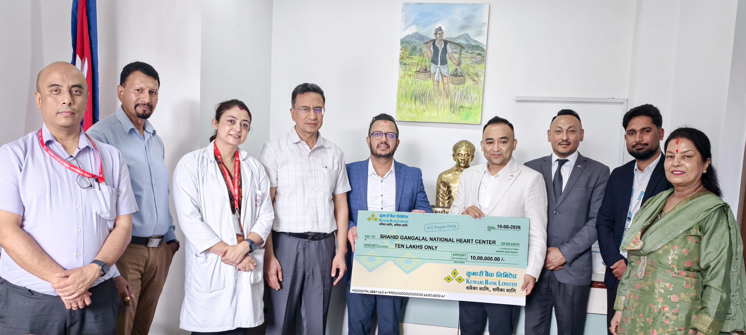 Gangalal cheque handover copy
